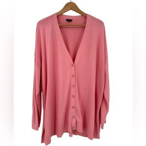 Talbots Women’s Pink Rayon & Cotton Blend Cardigan Size 3X Plus